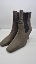 M&S Olive Suede Ankle Boots