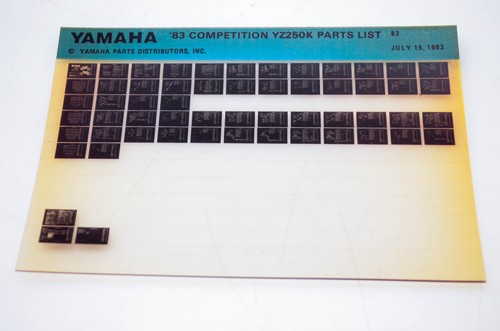 Oem yamaha yz250k 1983 - 1983/july, 15