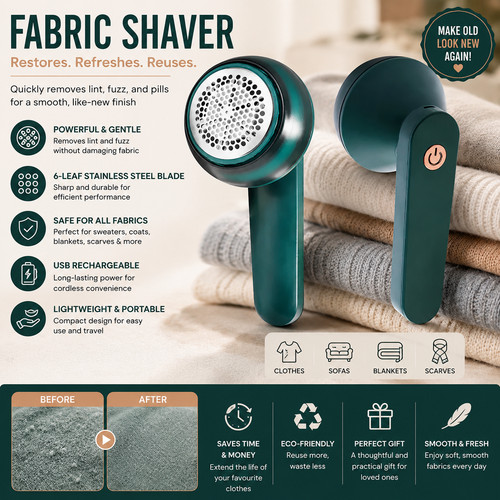 Usb rechargeable fabric - rechargeable, shaver