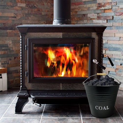 12l metal coal bucket - metal, fireside