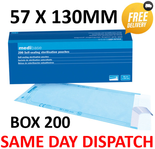 Sterilisation pouches 57x130mm - sterilisation,