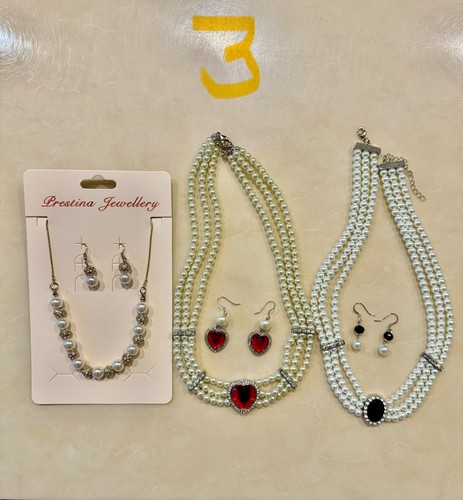 Faux pearl necklaces - faux,