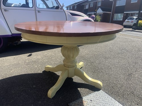 Round pedestal dining table - round,