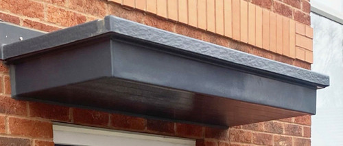 Black rectangular front door - front,