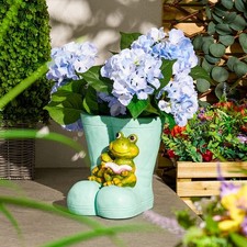 Frog Wellington Boot Planter
