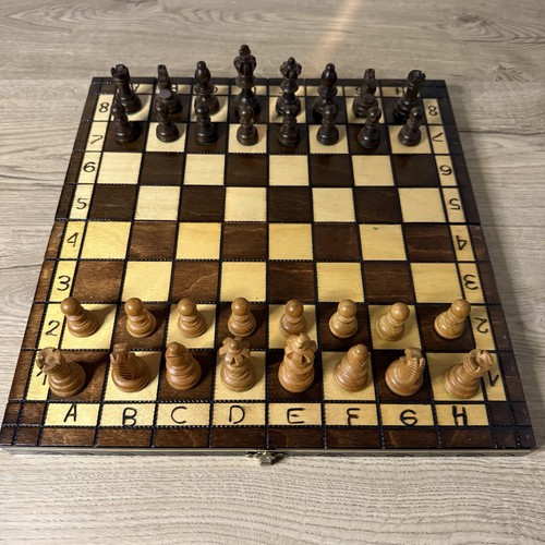 Handmade wooden chess draughts - wooden,