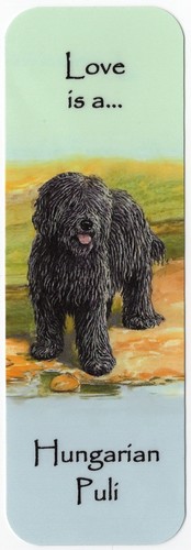 Hungarian puli dog bookmark - puli,