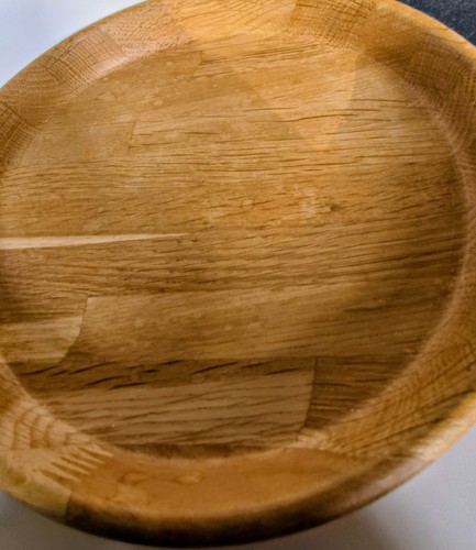 Vintage turned wooden shallow - vintage,