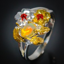 Gift Jewelry Natural Opal Red