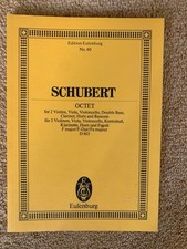 Schubert Octet For Two Violins Viola Double Bass Clarinet Horn and Bassoon