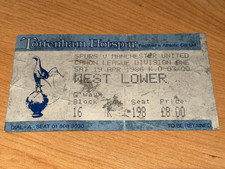 TICKET 1985/86 Tottenham v Manchester United League - Shiny