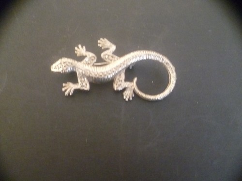 Vintage silver tone - vintage, lizard
