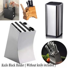 Stainless Steel Knife Block Set Kitchen Knives Organizer Holder Storage for Home