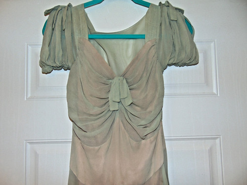 Vtg 1930 light green silk - light,