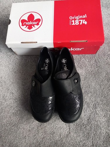 Rieker black shoes antistress - rieker,