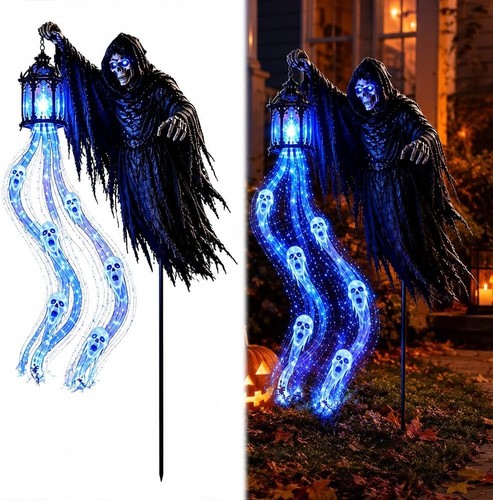 Halloween solar ghost stake - solar,