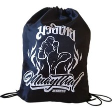 BLACK MUAY THAI DRAWSTRING BAG