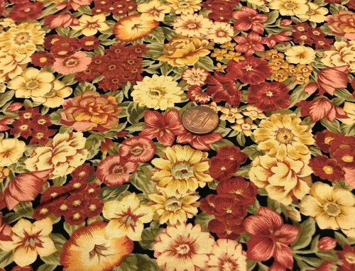 Packed floral red green - floral,