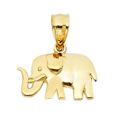 14K Yellow Gold Elephant
