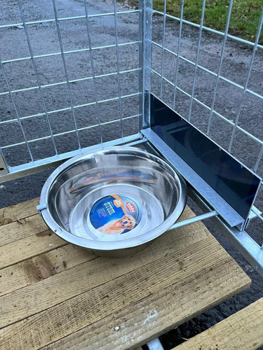 Single galvanised dog bowl - , and