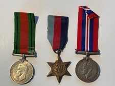 SET OF 3 WW2 MEDALS 1939-45