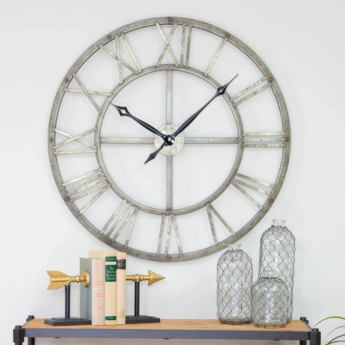 Oversized skeleton clock - clock, 32"