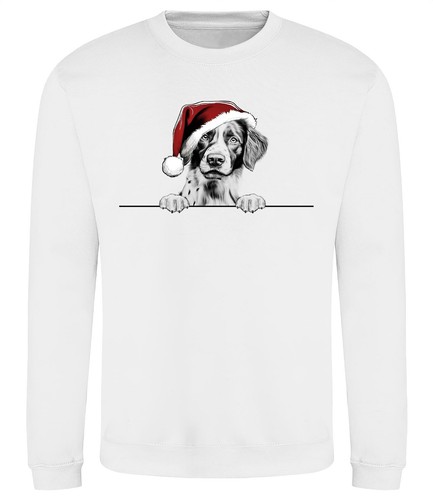 Brittany spaniel christmas dog - spaniel,