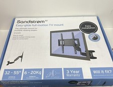 SANDSTROM Easy Glide SFMGM18 Full Motion 32-55 TV Bracket Wall Mount Tilt Swivel