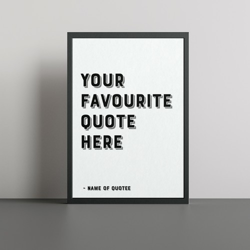 Your favourite quote - your,