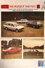 Peugeot 505 305 Taxi Brochure 1984