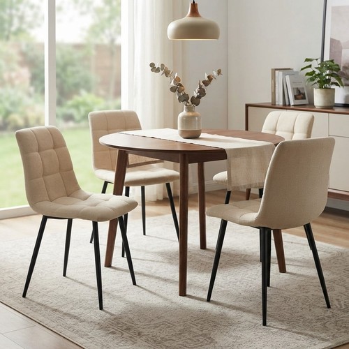 Elegant set beige linen - beige,