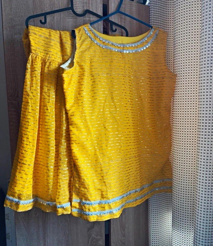 Girls yellow net - net, gharara