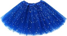 Royal Blue Glitter Tutu Skirt Adult  Lady Fancy Dress Dancewear Skirts Hen Party