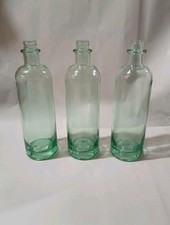 3 Empty Glass Bottles Italian