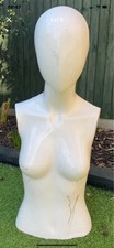 Vintage Free Standing  Female Mannequin Torso Shop Retail Display Heavy Solid