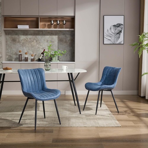 Set faux leather dining - 2,