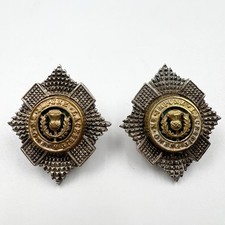 Genuine Royal Scots Officers Silver Gilt Collar Badge Gaunt Made