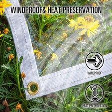 450 g/m² PVC Tarpaulin, Tear-Resistant Curtain for Patios, Plant , Rain Cover UK