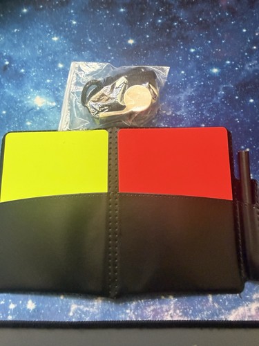 Referee red yellow card - yellow, set