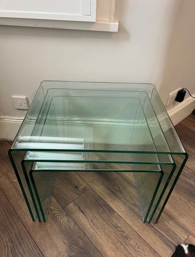 Glass nest tables - glass,
