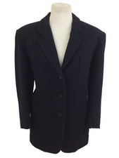 Top Coat Exclusive Men's Reefer Jacket Size 42" Navy 100% Wool Pockets Used F1