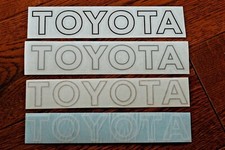 TOYOTA MR2 Mk1 Charcoal TOYOTA front bumper sticker. OEM Reproduction. AW11