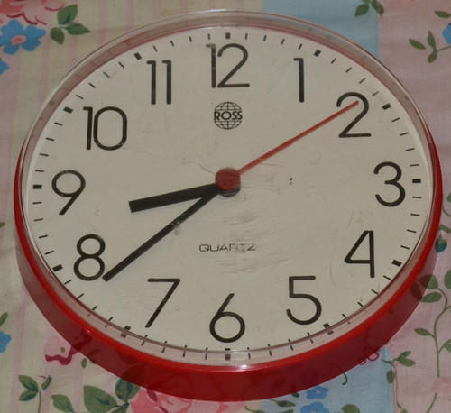 Vtg ross quartz wall clock - quartz,