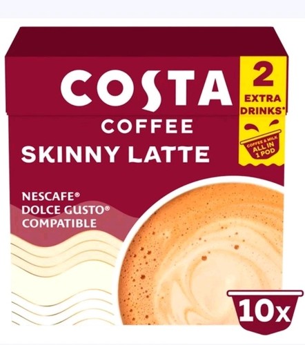 Costa skinny latte pods - costa,