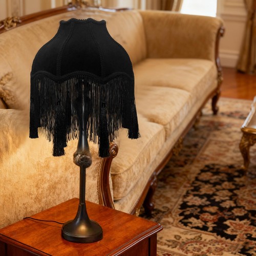 Velvet lamp shade bell shape - bell,