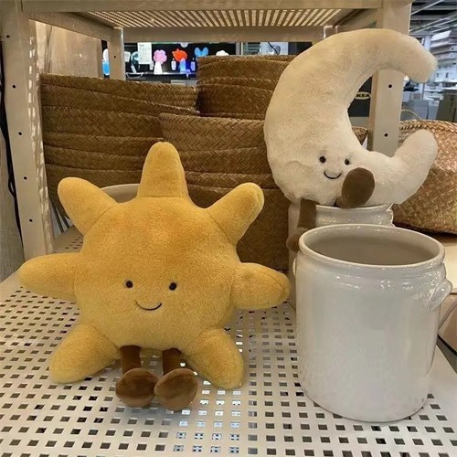 Smile face sun and moon - sun, plush