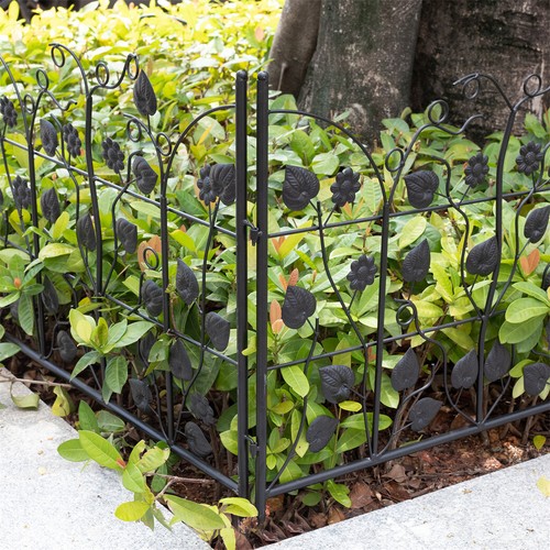 Decorative metal garden fence - metal,