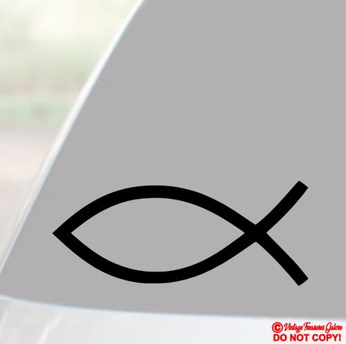 Jesus fish vinyl decal sticker - fish,