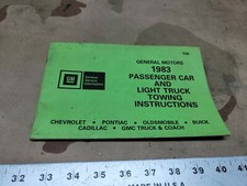 1983 83 Passenger Car Truck Towing Manual Book T-54