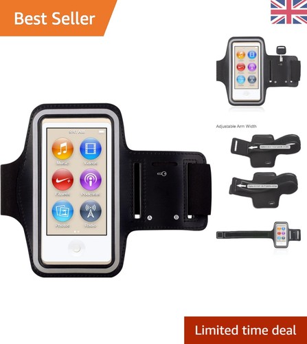 Sporty black armband case - black,